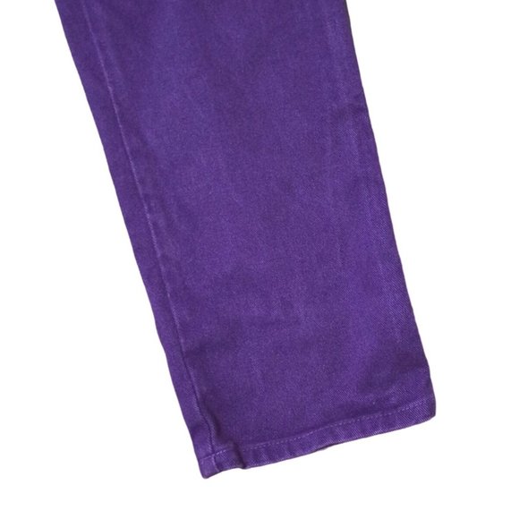 Vintage Bar None Jeans Purple High Waist Rise Thoroughbred 24 inch Waist 7 / 8 R - Picture 12 of 14